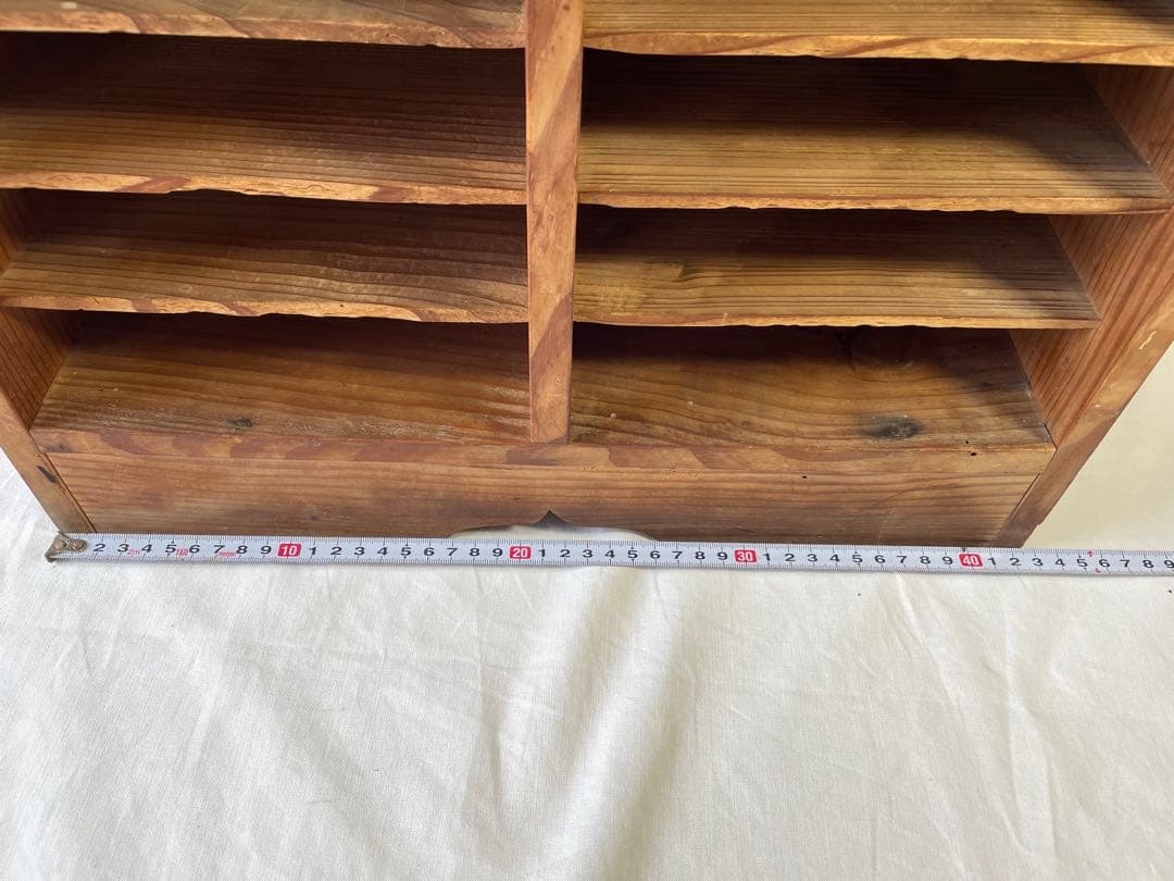 昭和レトロ　アンティーク家具　木製棚　書類棚