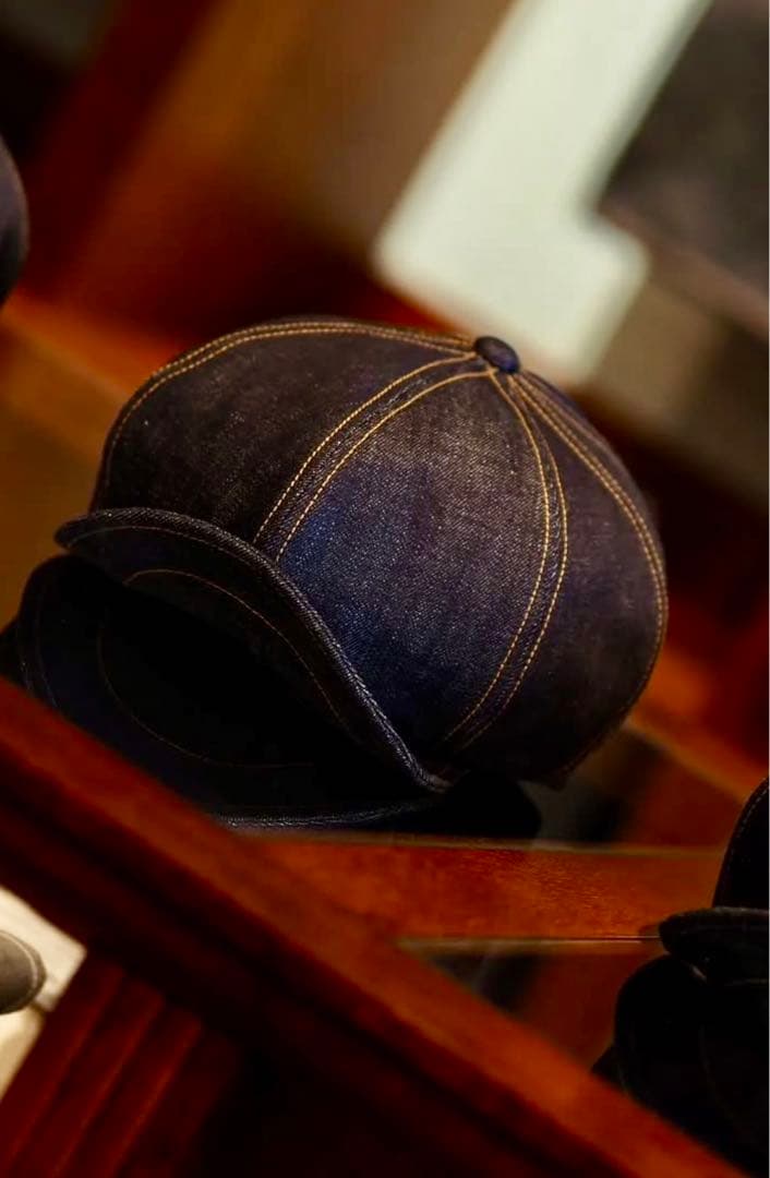 THREE KINGDOMSOVERALLS デニム インディゴ キャスケット