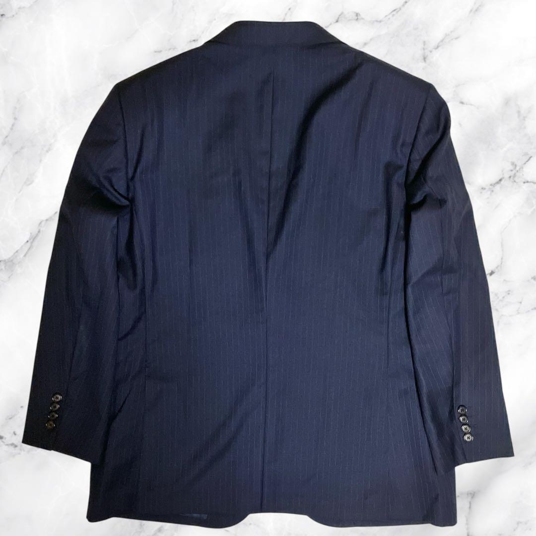 極美品☆マッキントッシュロンドン☆スーツセットアップ☆ストライプ柄☆ネイビー☆L