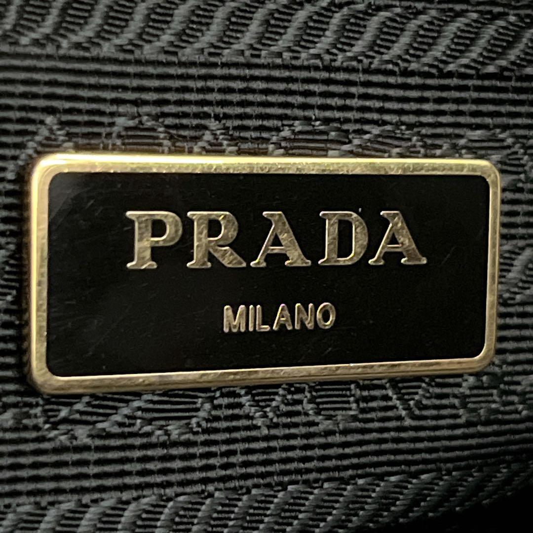 美品　プラダ　2way ショルダーバッグ　三角ロゴ　ハンドバッグ　ナイロン　黒
