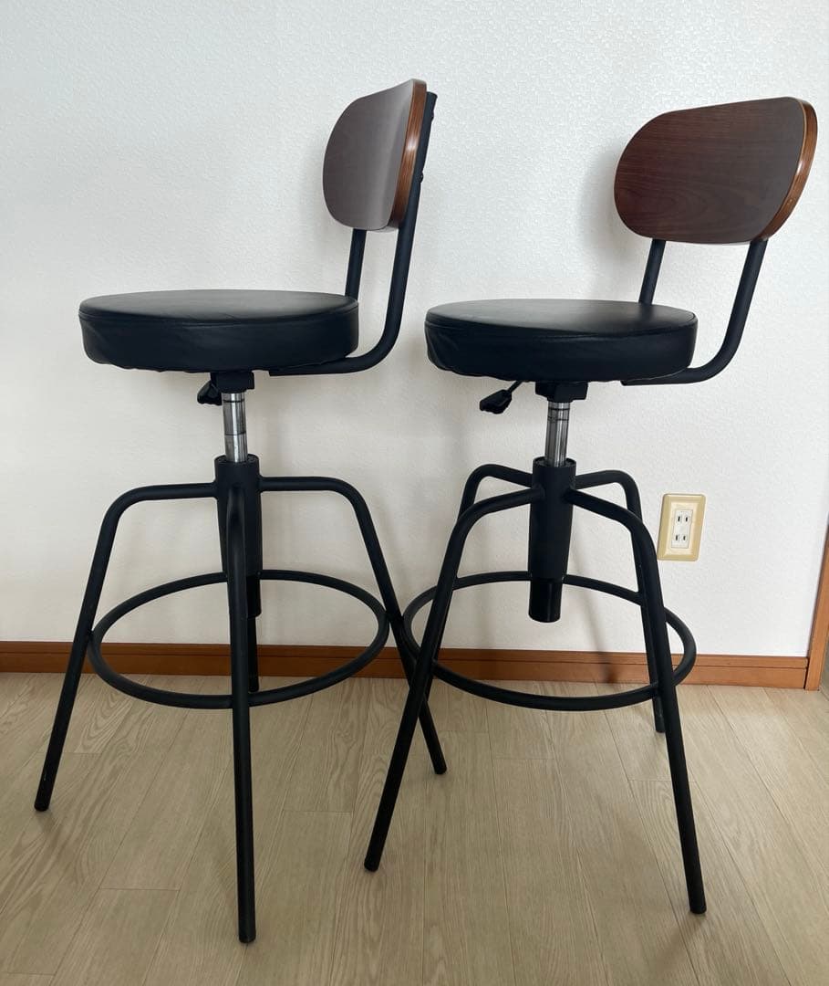 【ノリノリ】 カウンターチェア ハイチェアー2脚セット