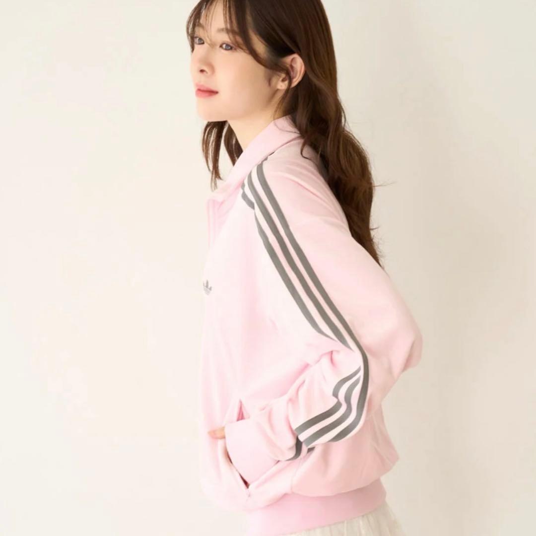 新品XL⭐️adidas × Snidel 別注 ベロア トラックトップ ピンク