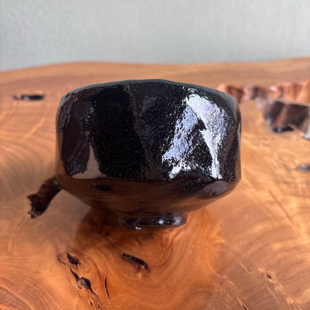 黒楽茶碗 佐々木松楽 「銘 末廣」前大徳寺 大橋香林書付 楽焼 茶道具 共箱