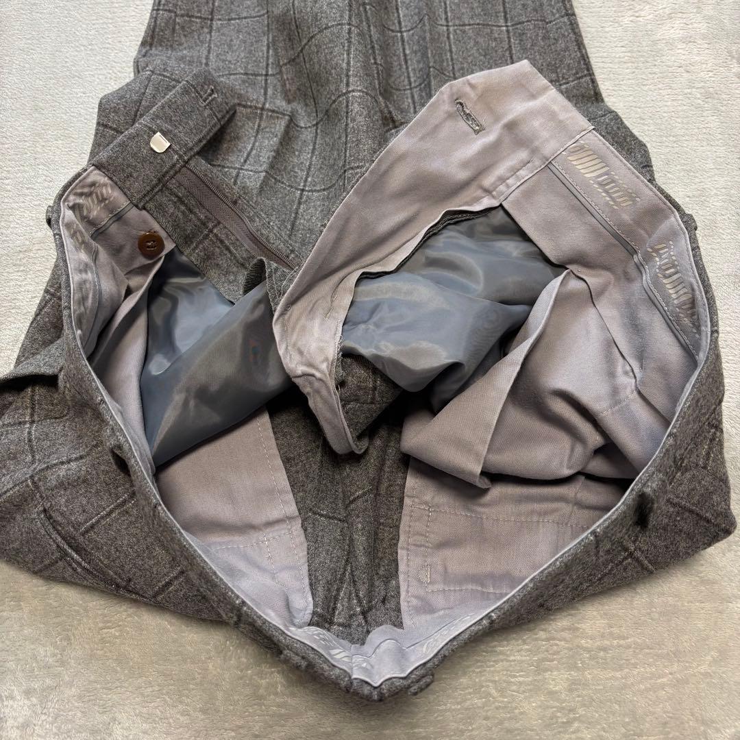 美品✨3ピース CANONICO セットアップスーツ ペンチェック 総裏 2B