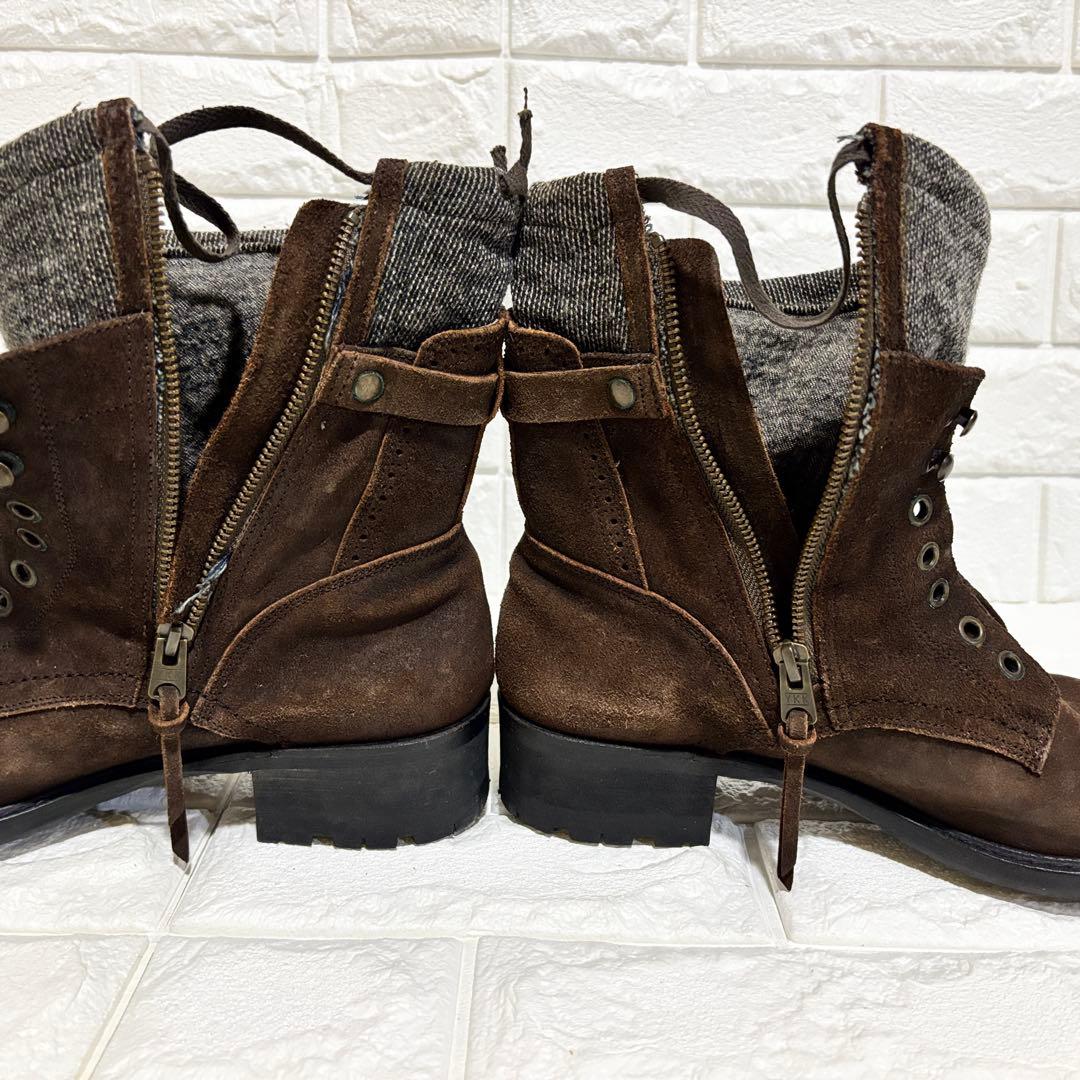 アルフレッドバニスター レースレイヤードワークブーツ 40 y2k スウェード