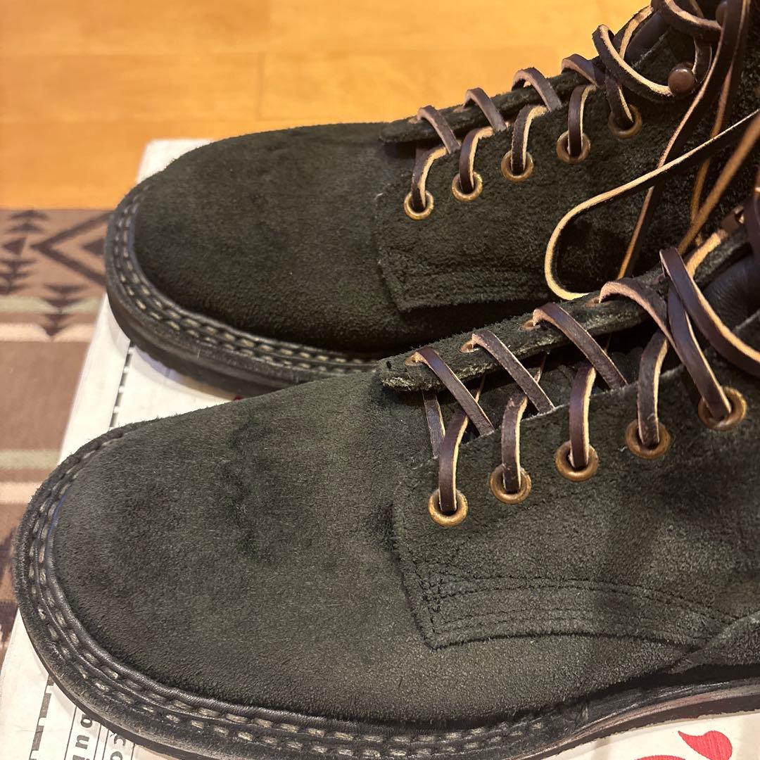 ブラックスエードワークブーツ サイズ9