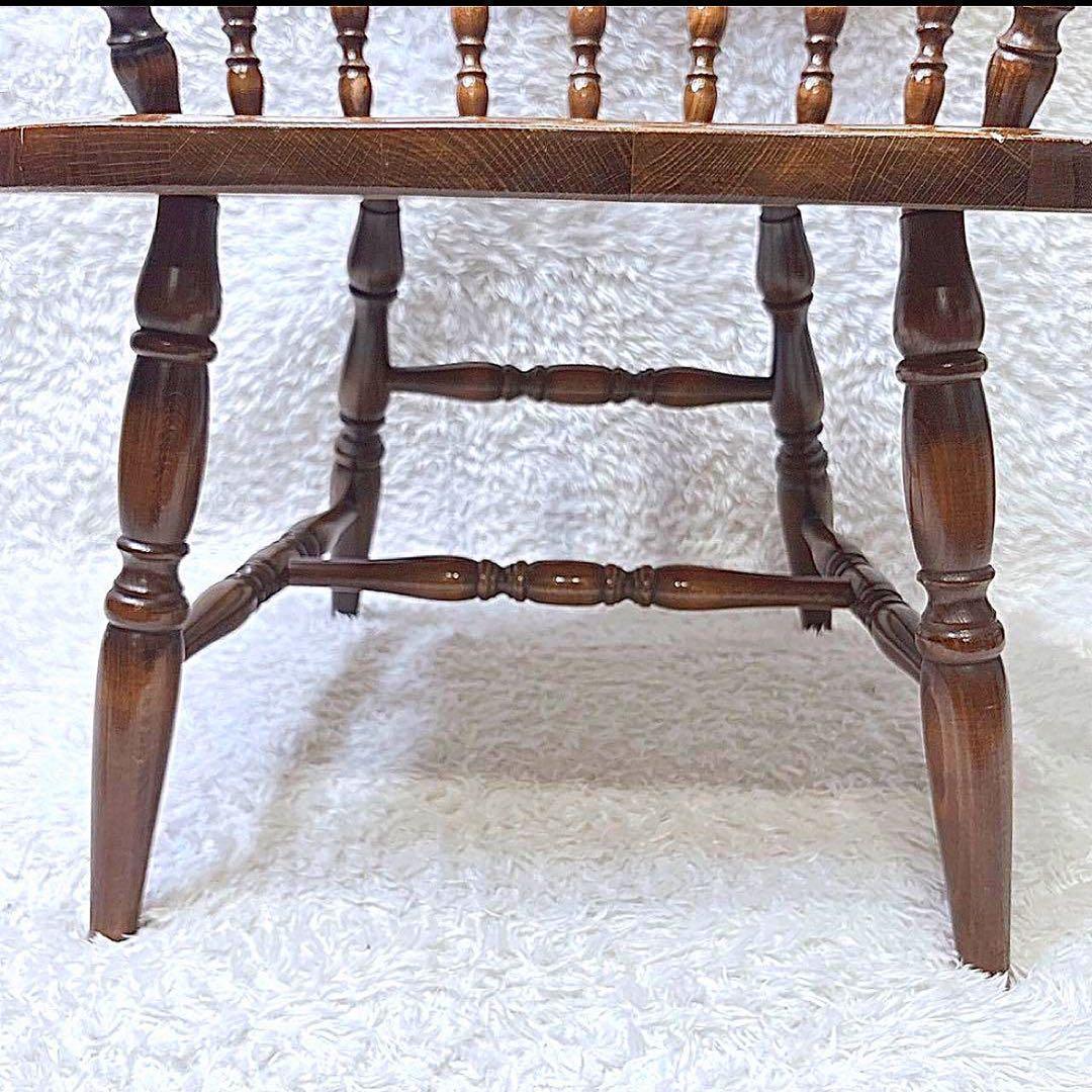 飛騨産業 ウィンザーチェア アーム ダイニングチェア レトロ キツツキマーク ①