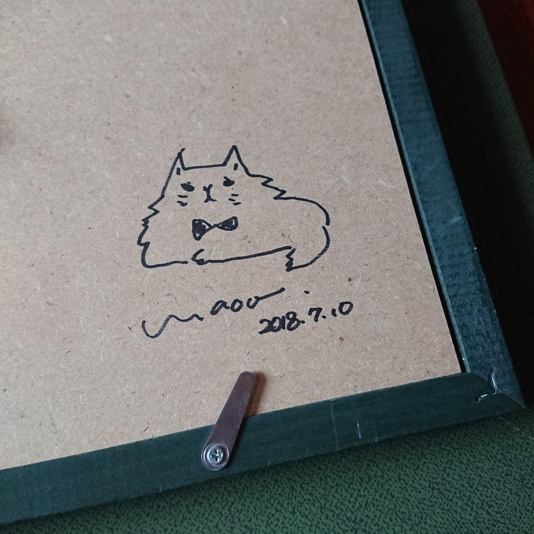 maoo maya sawatari 子猫 ミミズク 小鳥 原画 直筆 サイン入