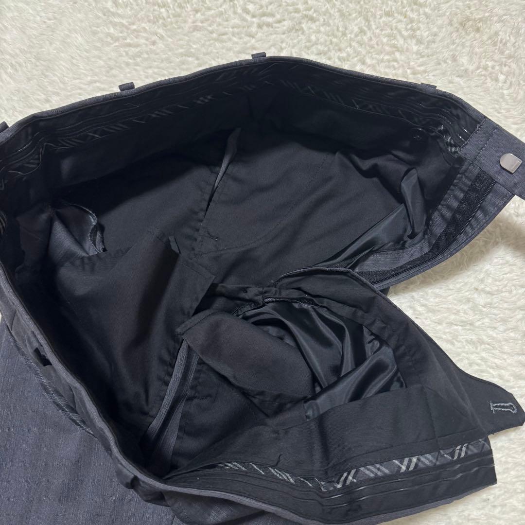 極美品！バーバリーブラックレーベル スーツ 3ピース 裏地総柄 ブラック XL