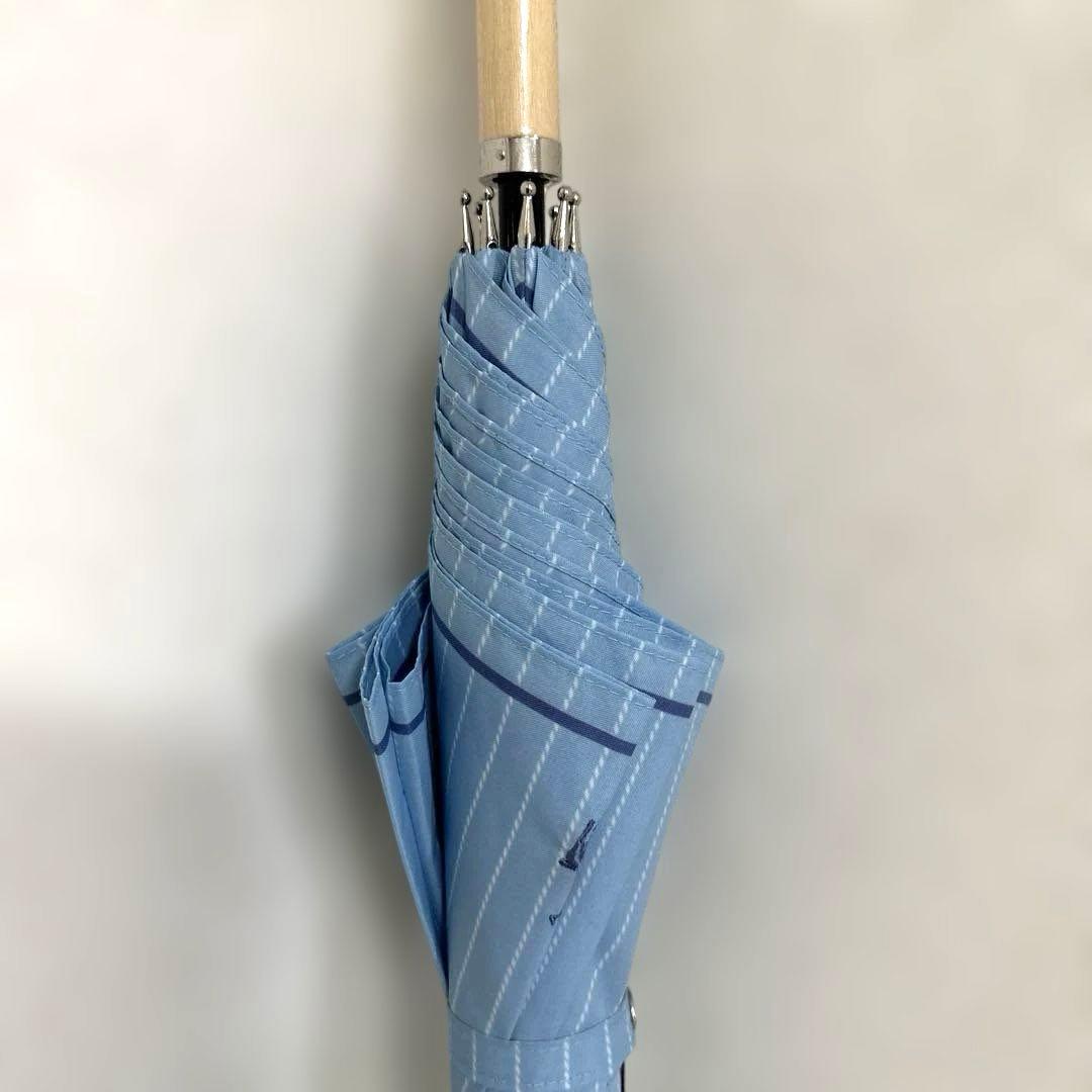 新品未使用タグ付）　ポロラルフローレン長傘　ロゴ刺繍スカイブルー60㎝