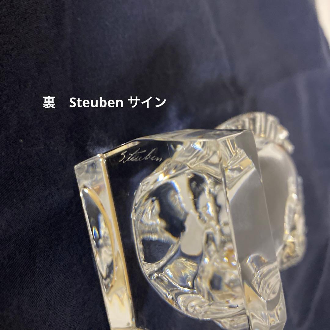 STEUBEN スチューベン　クリスタル　ナイト　ホース　馬　オブジェ　置物