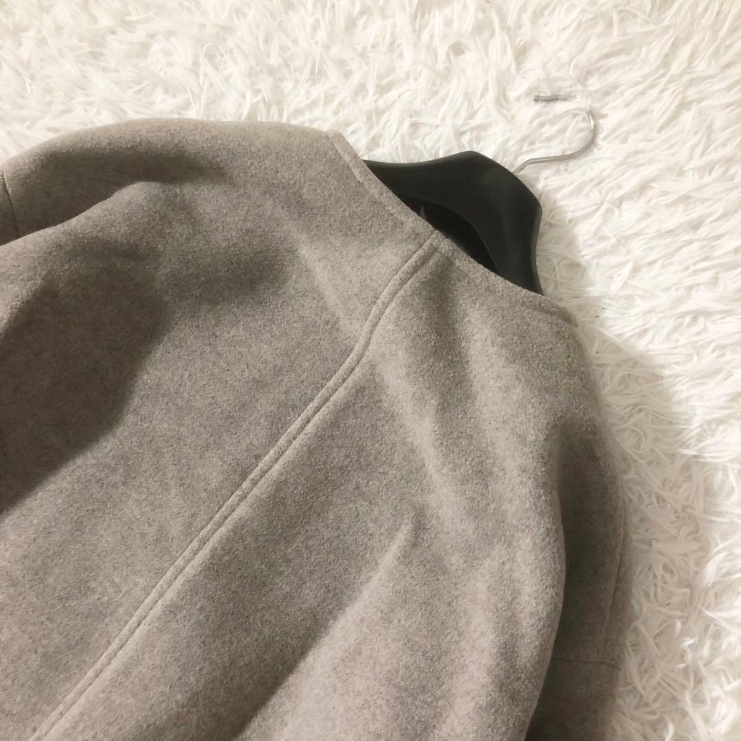 ノーブル MTRカラーレスジップショートコート カシミヤ ベージュ