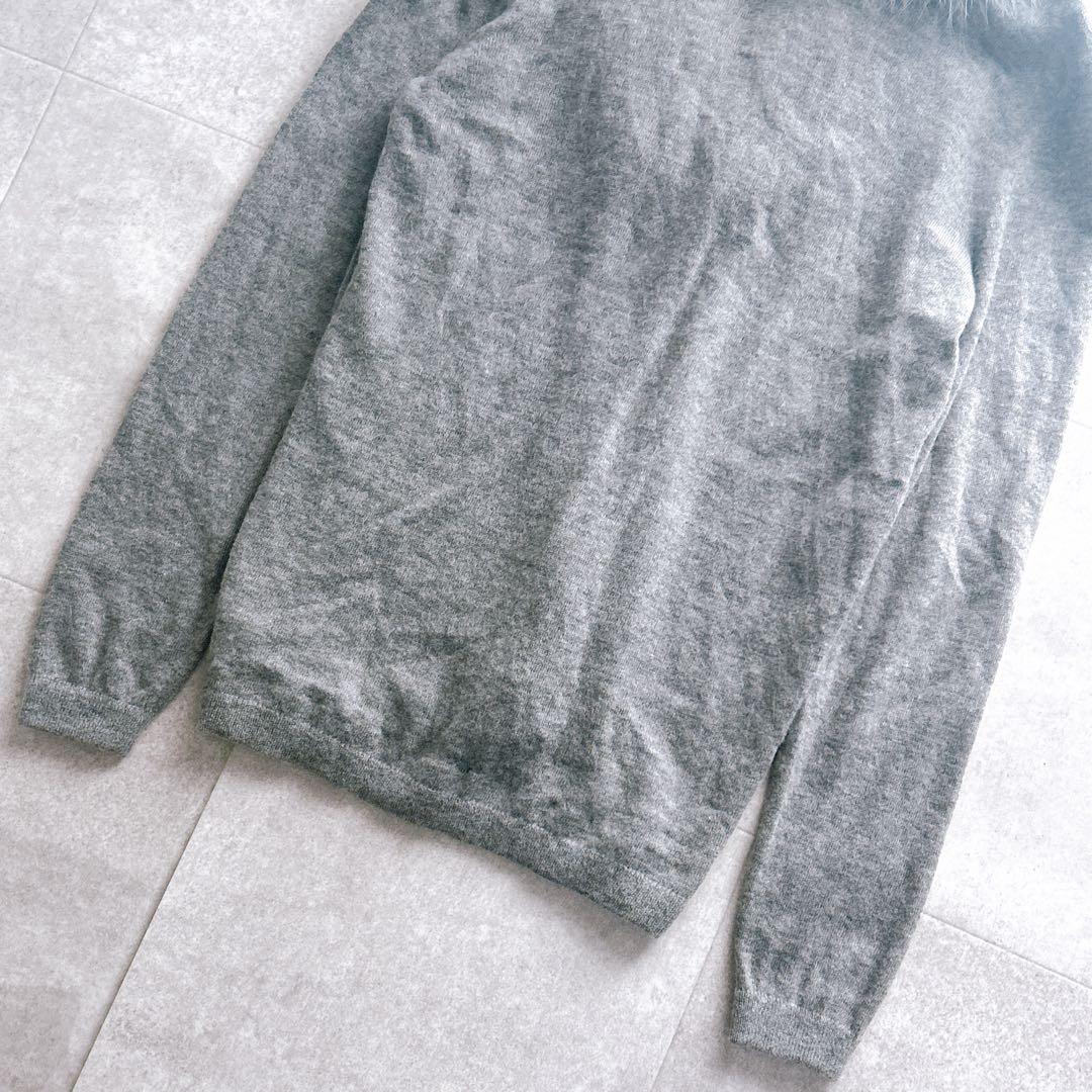 美品✨Blumarine ブルマリン　カーディガン　アルパカ混 フォックスファー