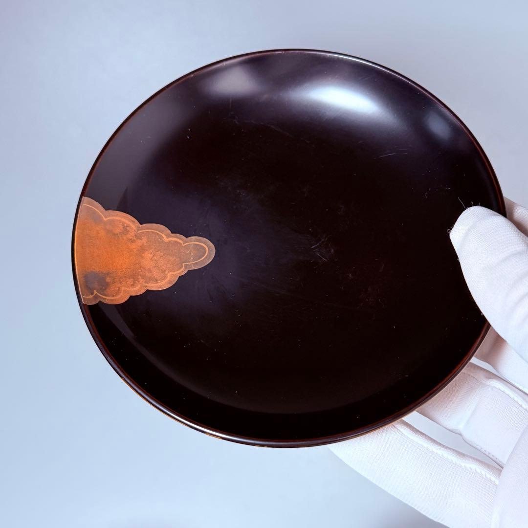 輪島塗　武田漆器店　金蒔絵牛車桜文吸物椀　国産漆100％使用　共箱　資産家特注品