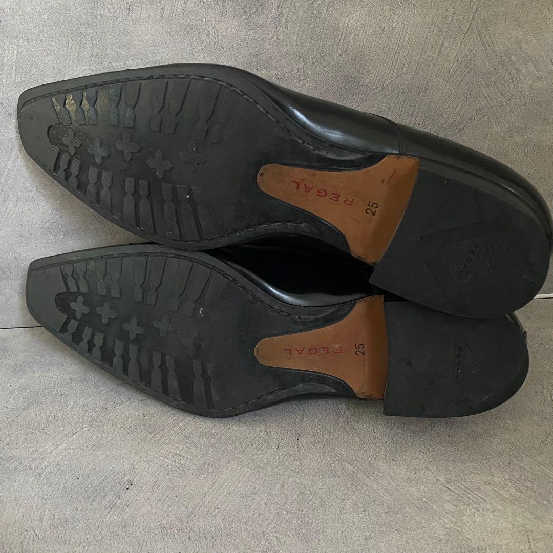 【美品】REGAL リーガル ストレートチップ W21D ブラック 25cm