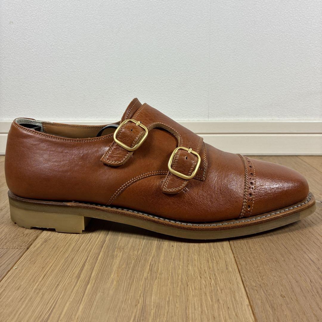 【極美品】スコッチグレイン 栃木レザー ダブルモンクストラップ 24 1/2