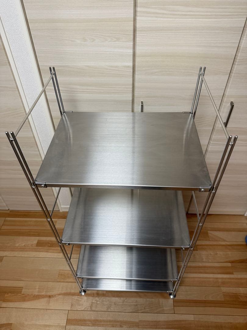 ステンレスユニットシェルフ　ステンレス材棚セット　中