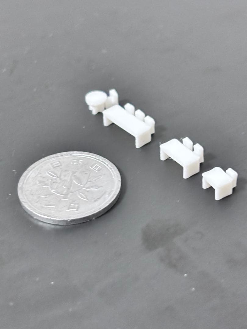 建築模型 机4種×10 椅子100脚 縮尺1/200 数量変更可