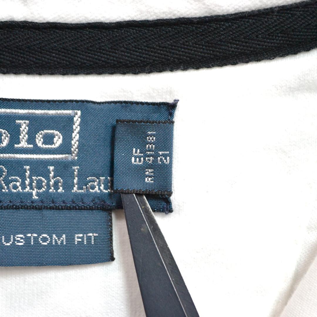 【極美品】Ralph Laurenラルフローレン ENGLANDラガーシャツL白