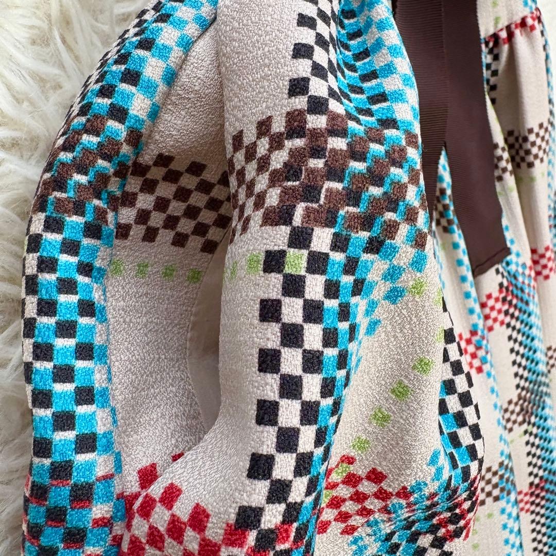 【美品】リボンベルト　2021年　エムズグレイシー　ワンピース　ウール　ニット