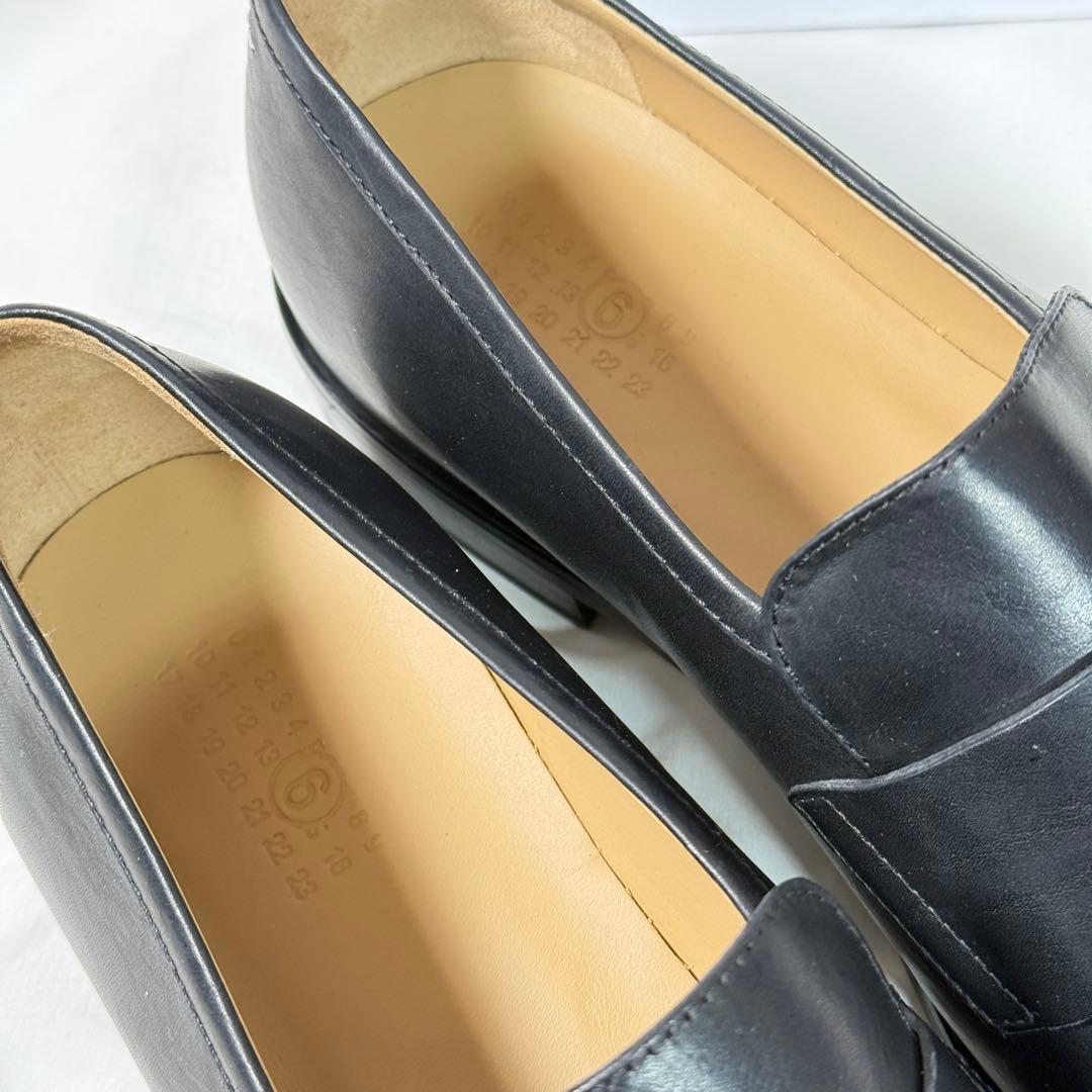 【定価14.6万】MM6 マルジェラ タビ モカシン シューズ ブラックEU45