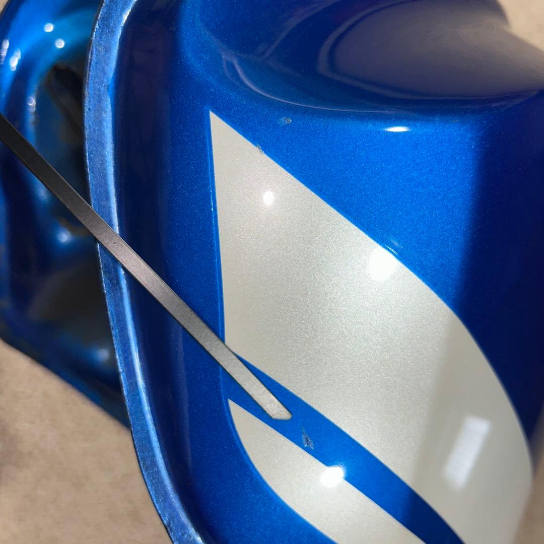 田*周様 TW　純正　ガソリン　タンク　ブルー　ホワイトストライプ　凹み無し　コ