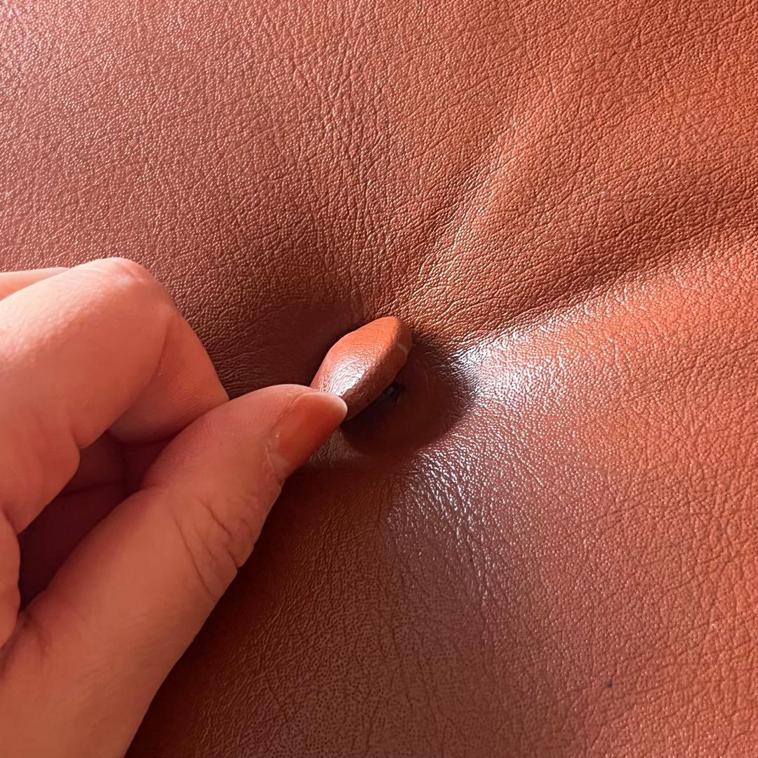 椅子 スタジオチェア 合成皮革 ステンレス ヴィンテージ オレンジブラウン