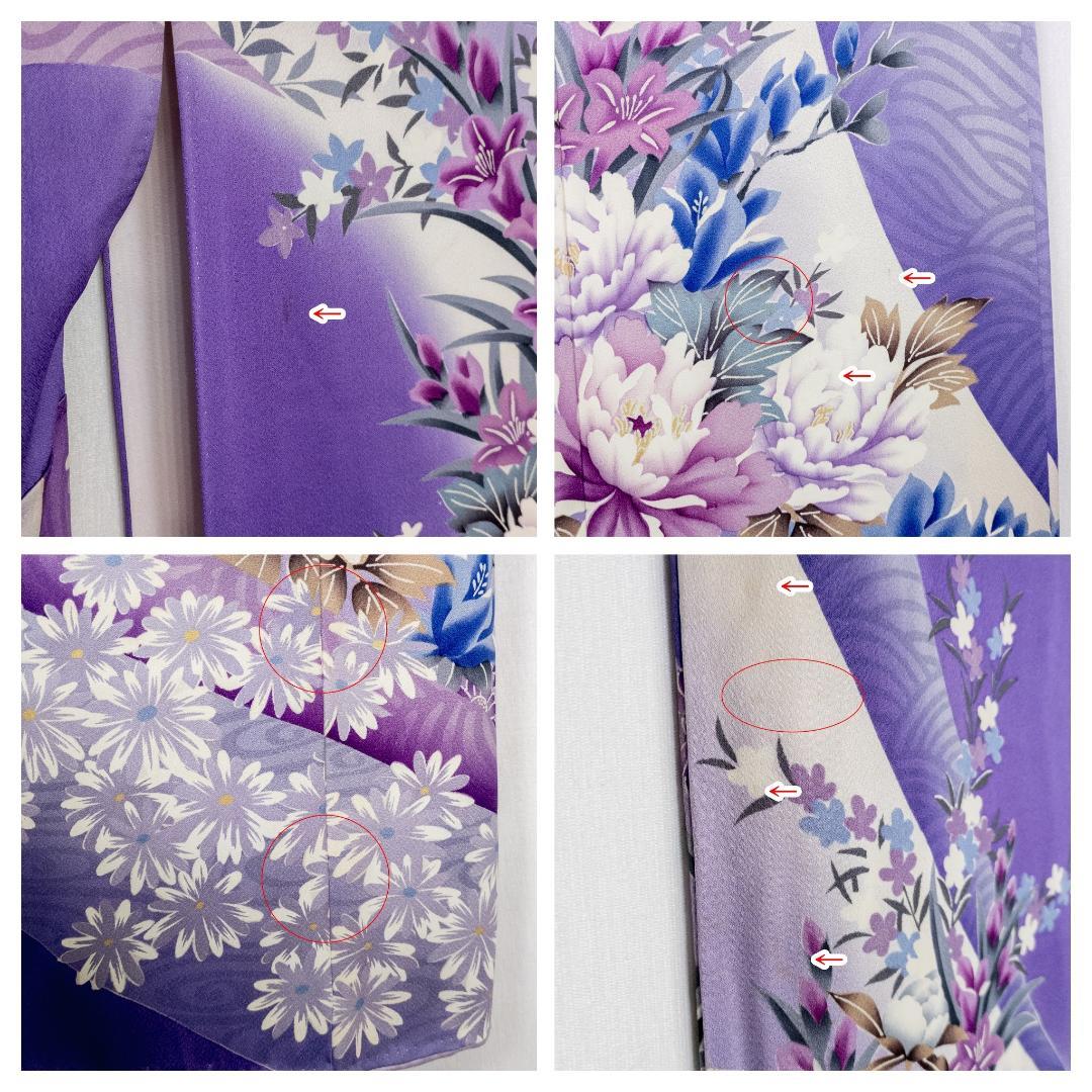 CCCH! R7SK1310 振袖+帯 2点セット 華やか 花 鶴 六通柄