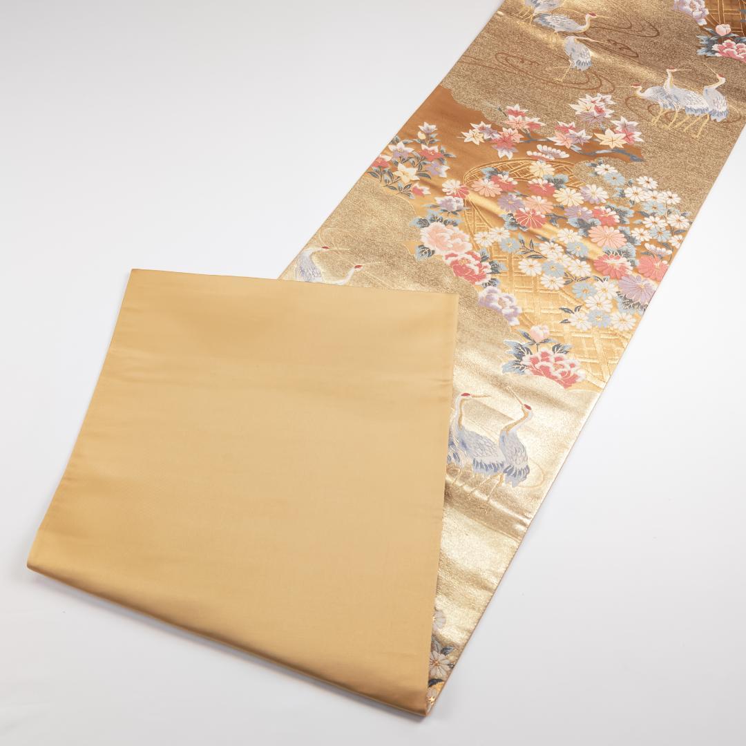 CCCH! R7SK1310 振袖+帯 2点セット 華やか 花 鶴 六通柄