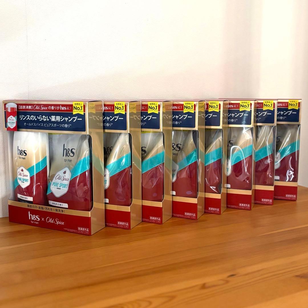 h&s for men オールドスパイス ピュアスポーツ 本体＋詰替✖️8セット
