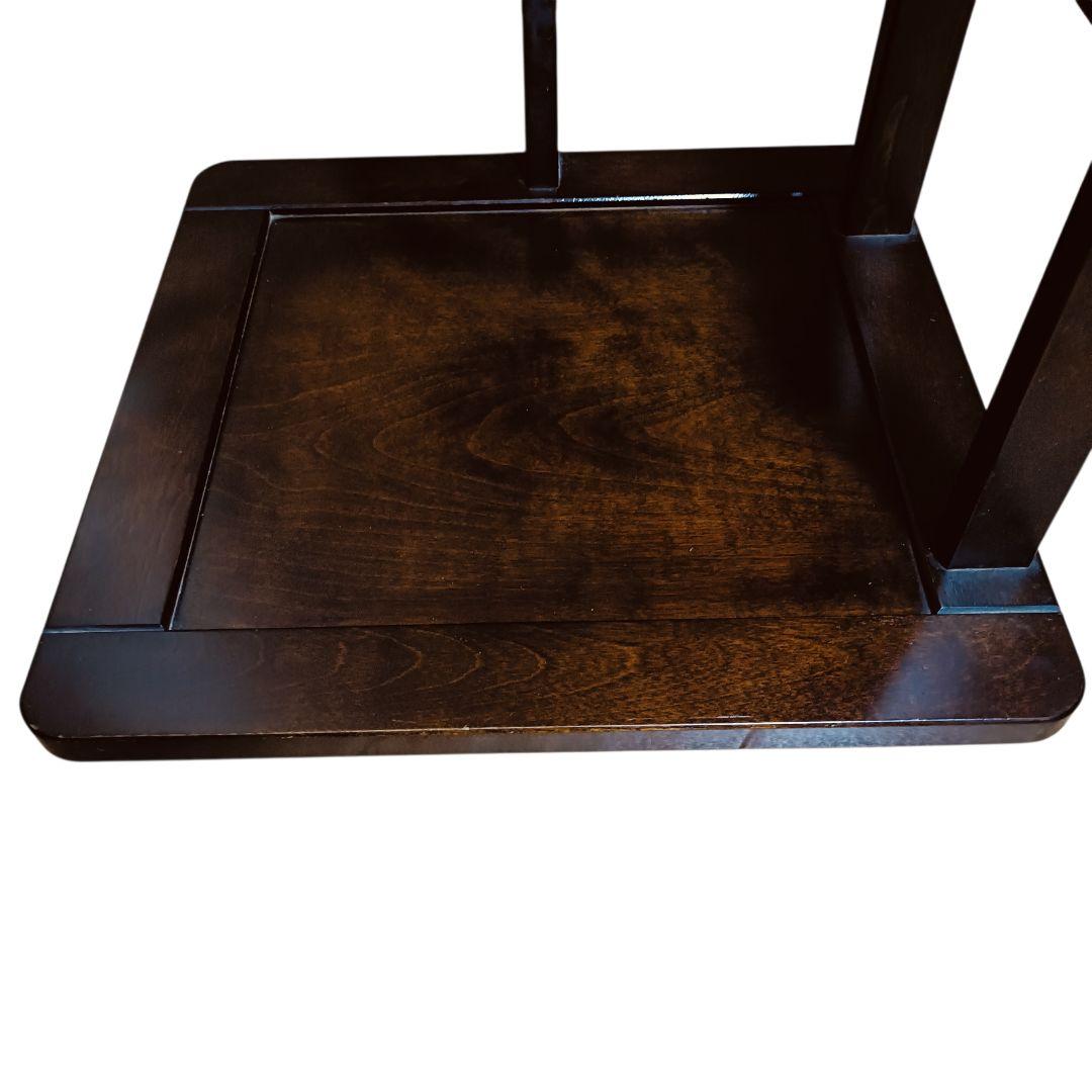 木製　民芸家具　座椅子　星野民藝タイプ　円形背もたれ　ダークブラウン