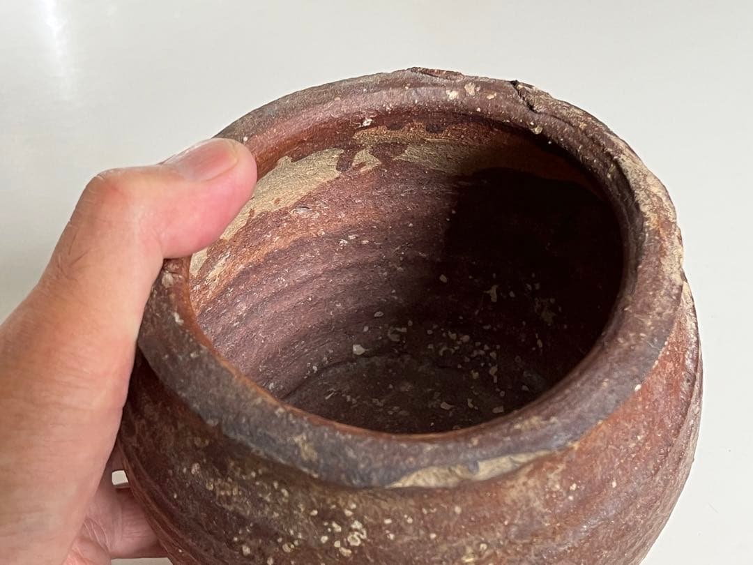 古越前　お歯黒壺