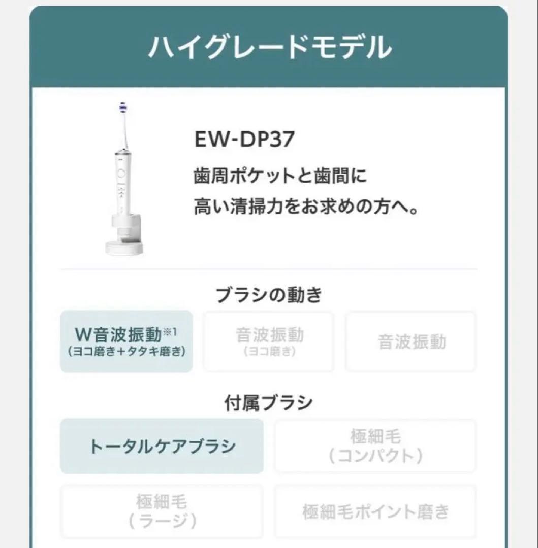 【25年6月購入】保証有 最新ハイグレードモデル ドルツW音波振動 替ブラシ1本