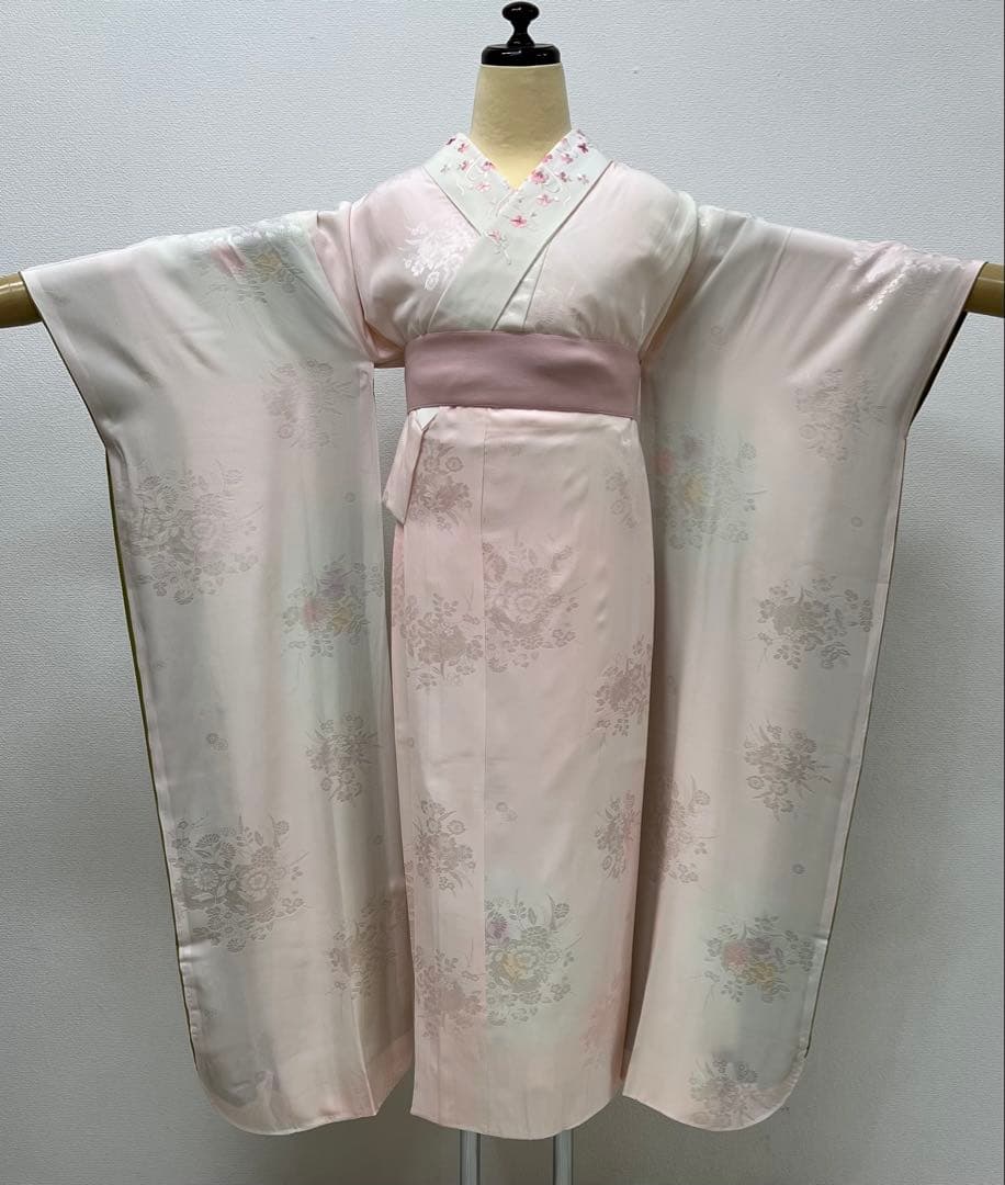 振り袖　フルセット　別誂長襦袢　赤　成人式　金彩加工　結婚式　刺繍半襟　745