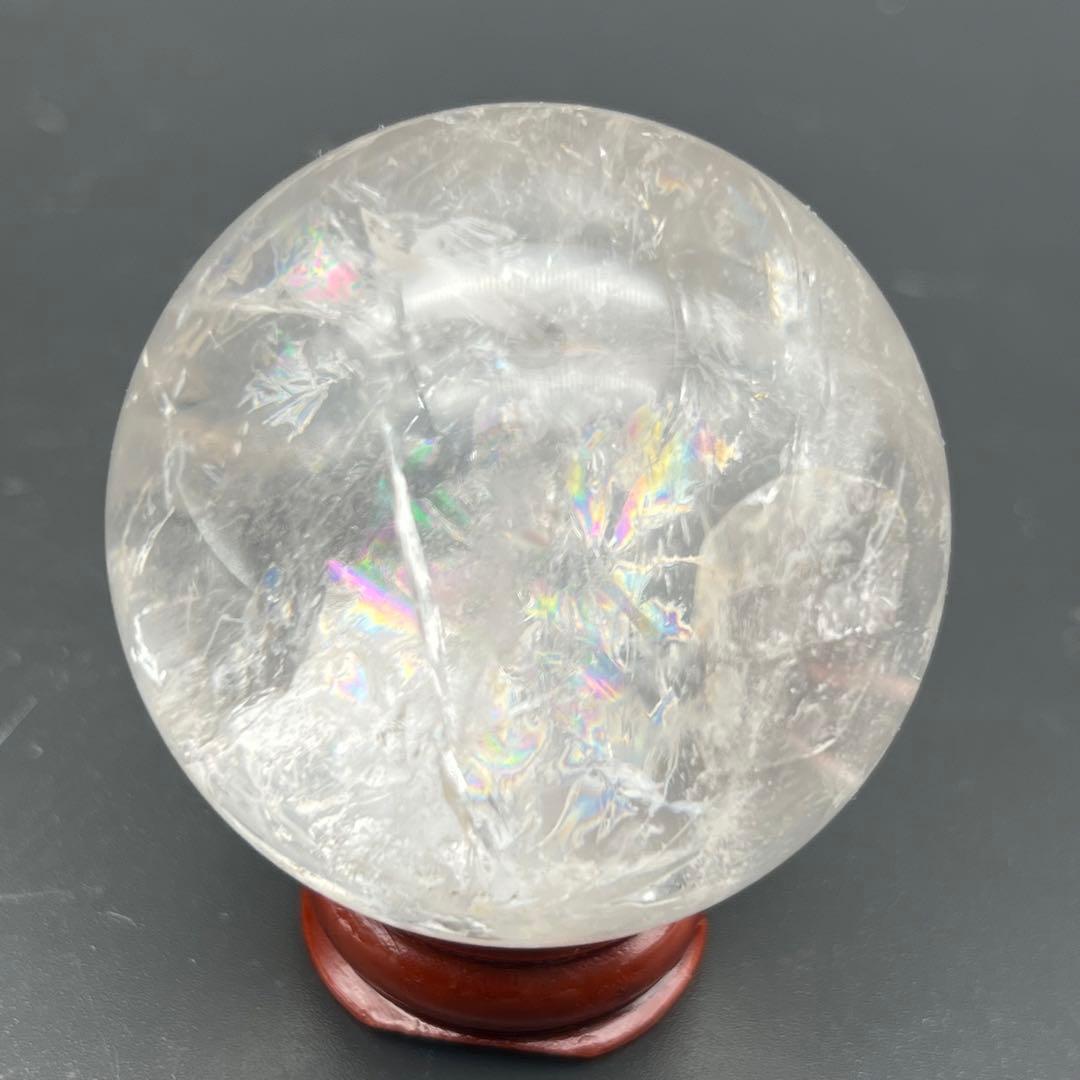 ✳️超極上キラキラ丸玉✨高透明度＆激ヤバレインボー✨虹 ヒマラヤ水晶 丸玉