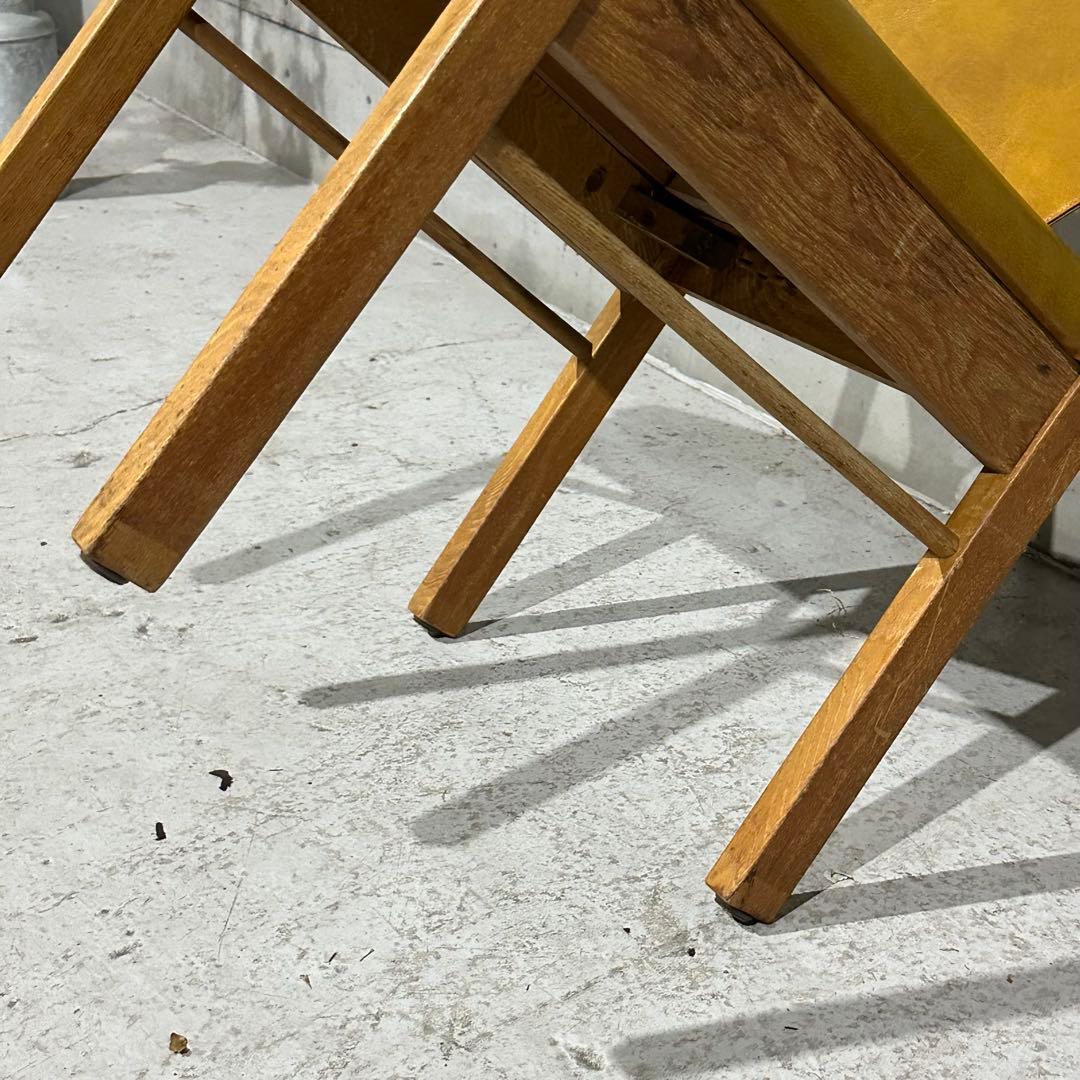 j*o様 ★80s★MARUNI マルニ木工 レザー ダイニングチェア 本革 ヴ