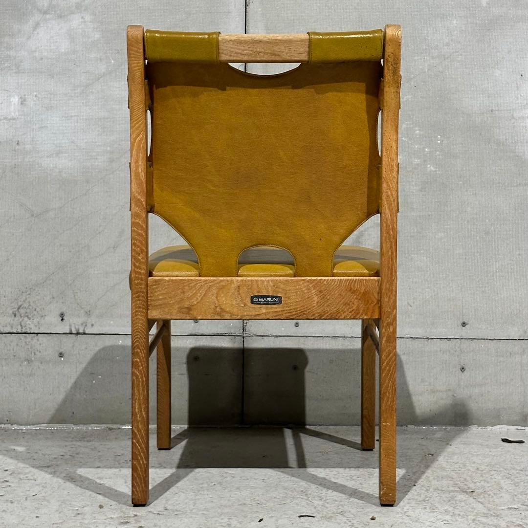 j*o様 ★80s★MARUNI マルニ木工 レザー ダイニングチェア 本革 ヴ