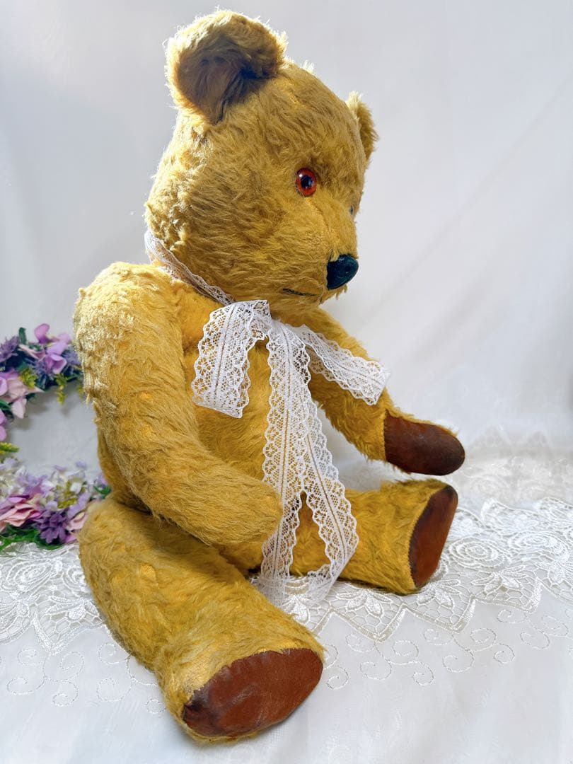 バナナ猫様　アンティークベア4体+ドール1体セット