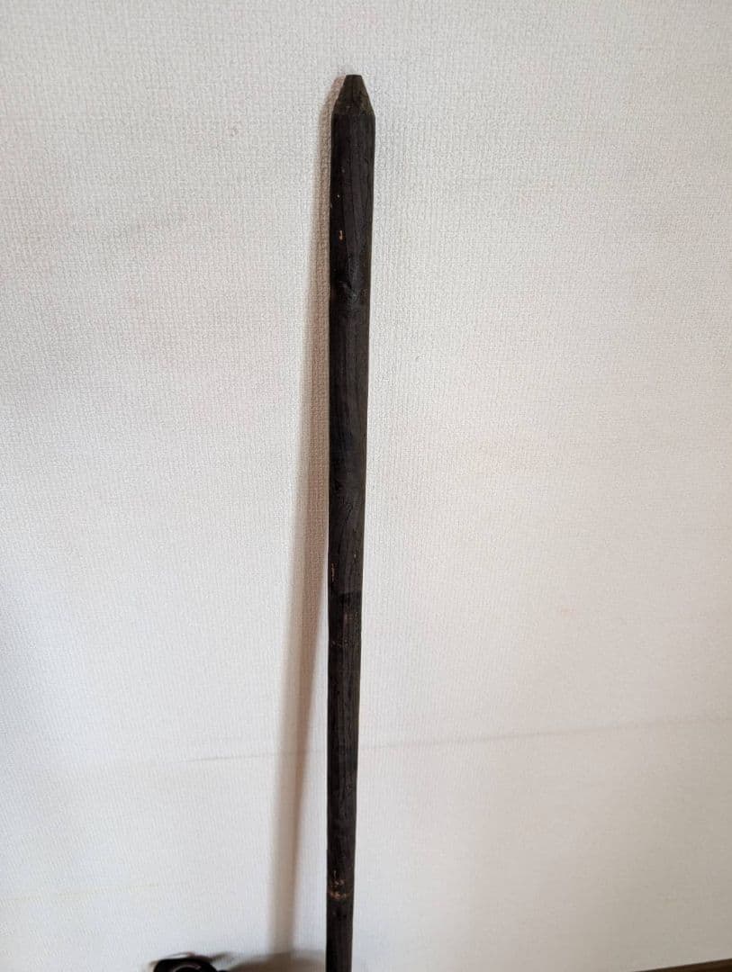 自在鉤（全長約168cm）　魚（約39cm）　木製　民芸　古民家　囲炉裏　送料込