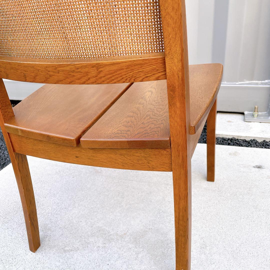 【希少】浜本工芸（HAMAMOTO）　籐張り　ダイニングチェア