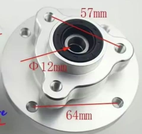 モンキー ズーマー シャリー フロントハブ ブレーキローター変換アダプター付き