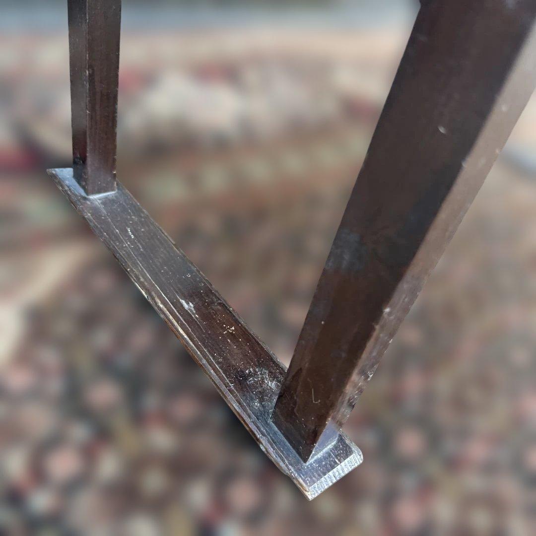 ヴィンテージ木製文机 ダークブラウン 引き出し2つ