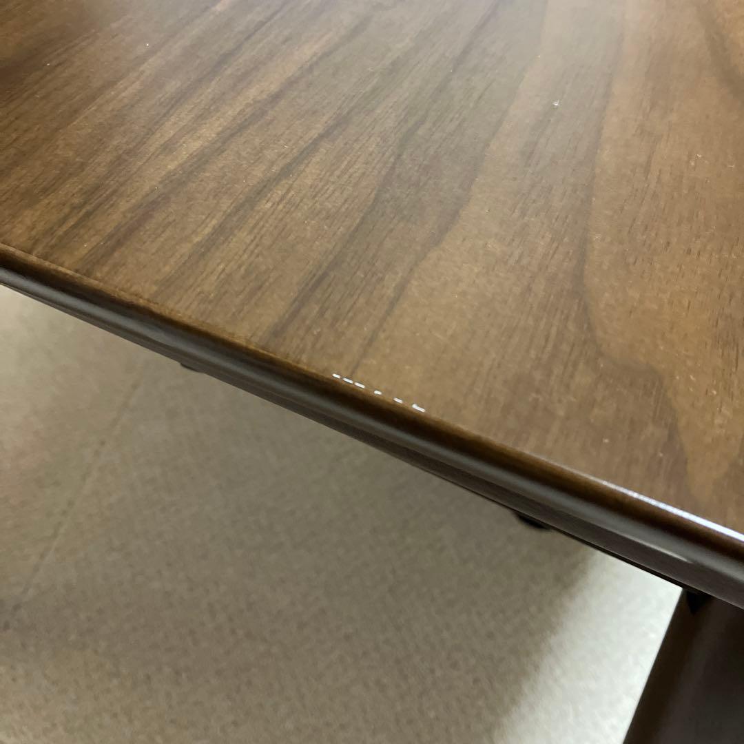 ブラウン 木製 長方形 こたつ　継脚、布団付き