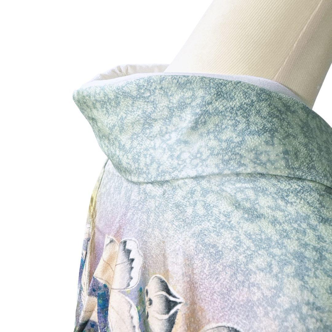 A130愛華 着物 訪問着　作者物　落款あり　辻ヶ花　正絹　美品