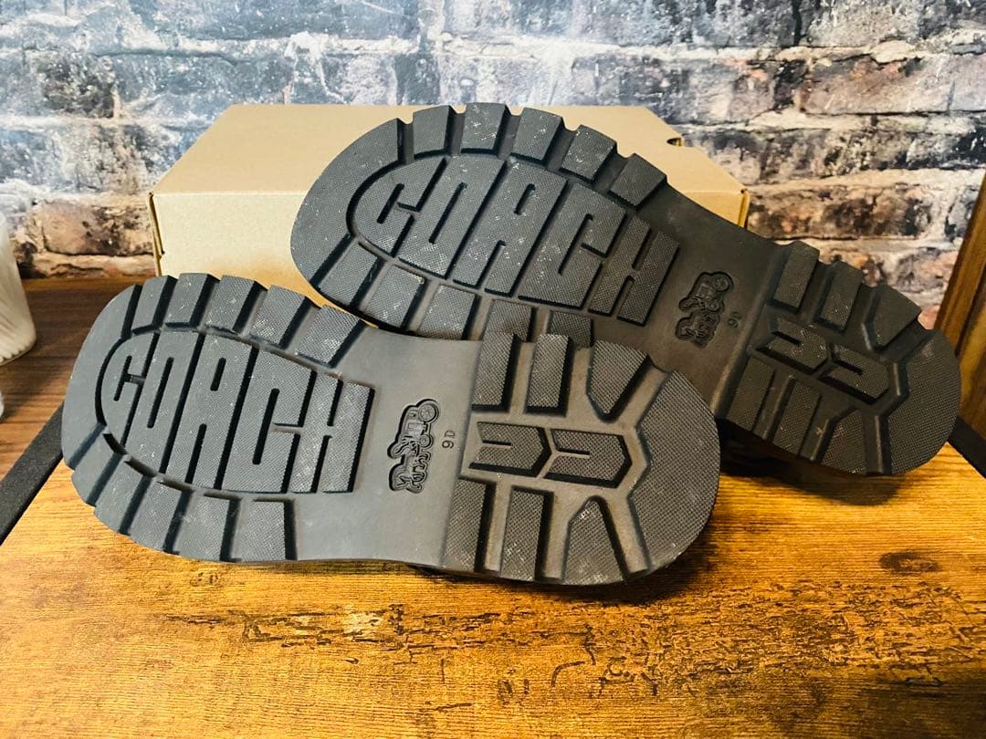 COACH プラットホームサンダル 27cm CAP67 BLK コーチ