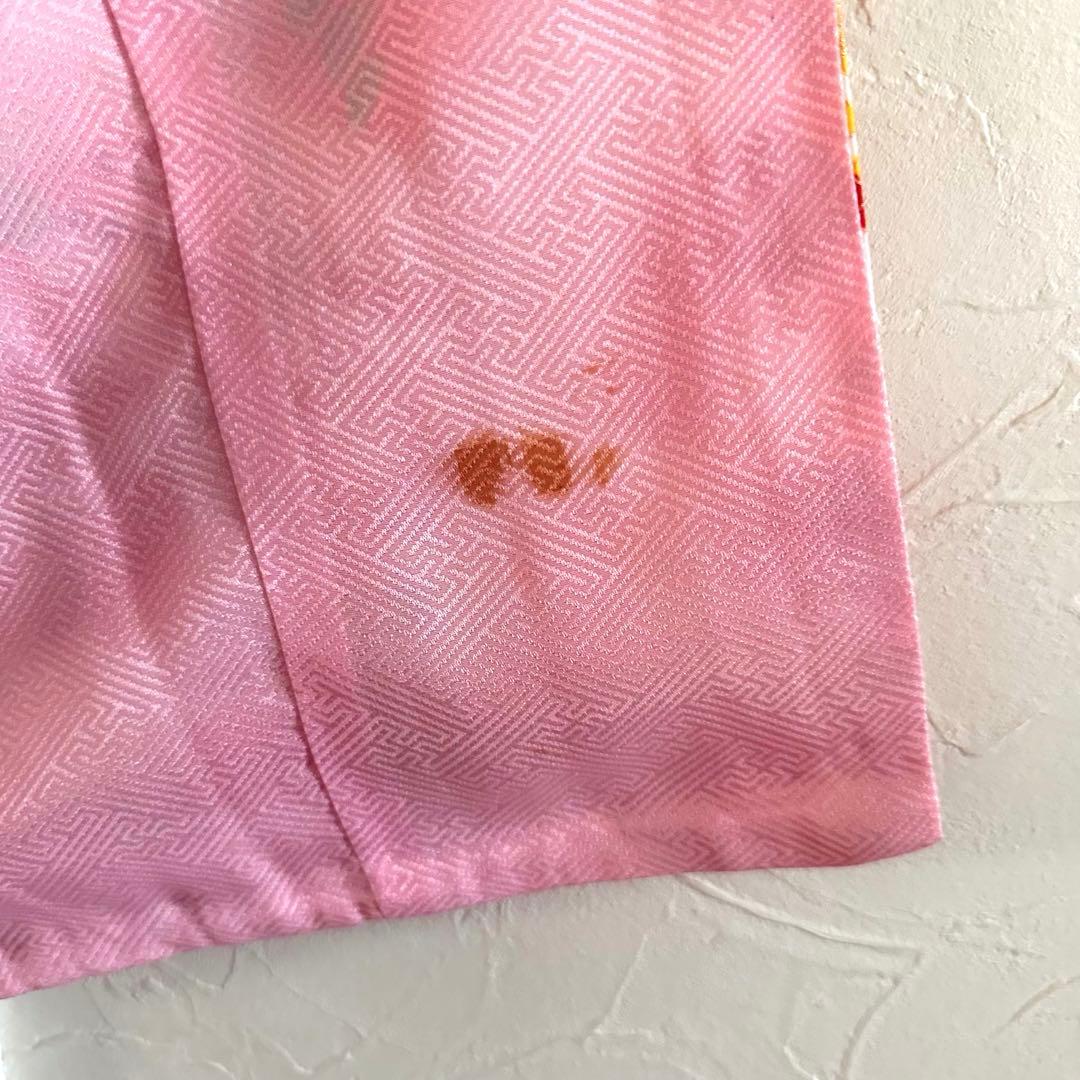 七五三 女の子 着物セット 3歳5歳 アンティーク 金彩入り レトロ柄 長襦袢付