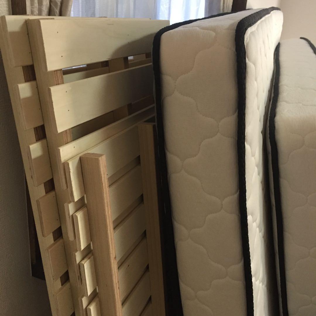 ベッドフレーム一式 コンセント,棚付き！