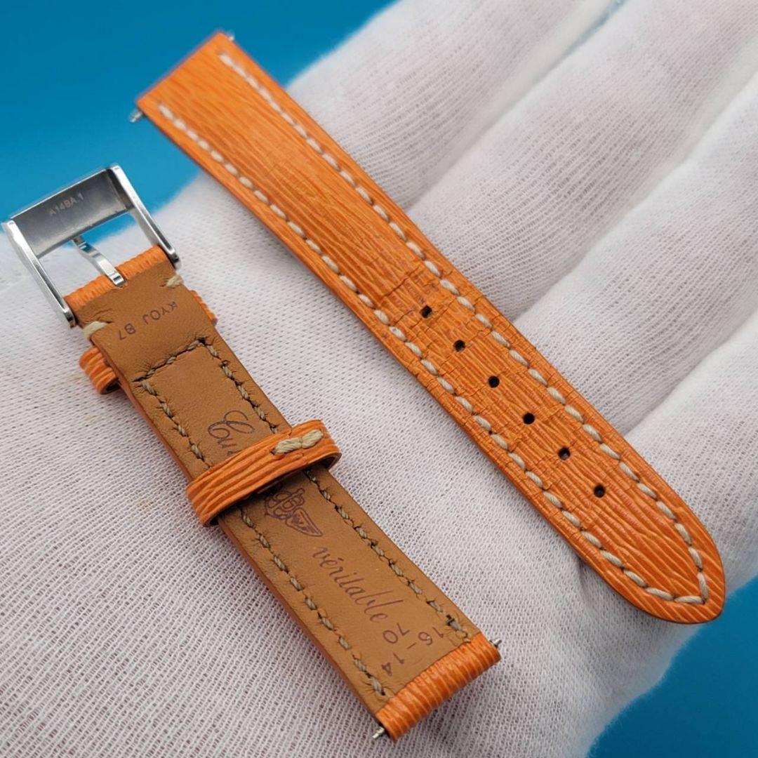 BREITLING用品①【中古】純正 レザーベルト 取付幅16㎜ 尾錠幅14㎜