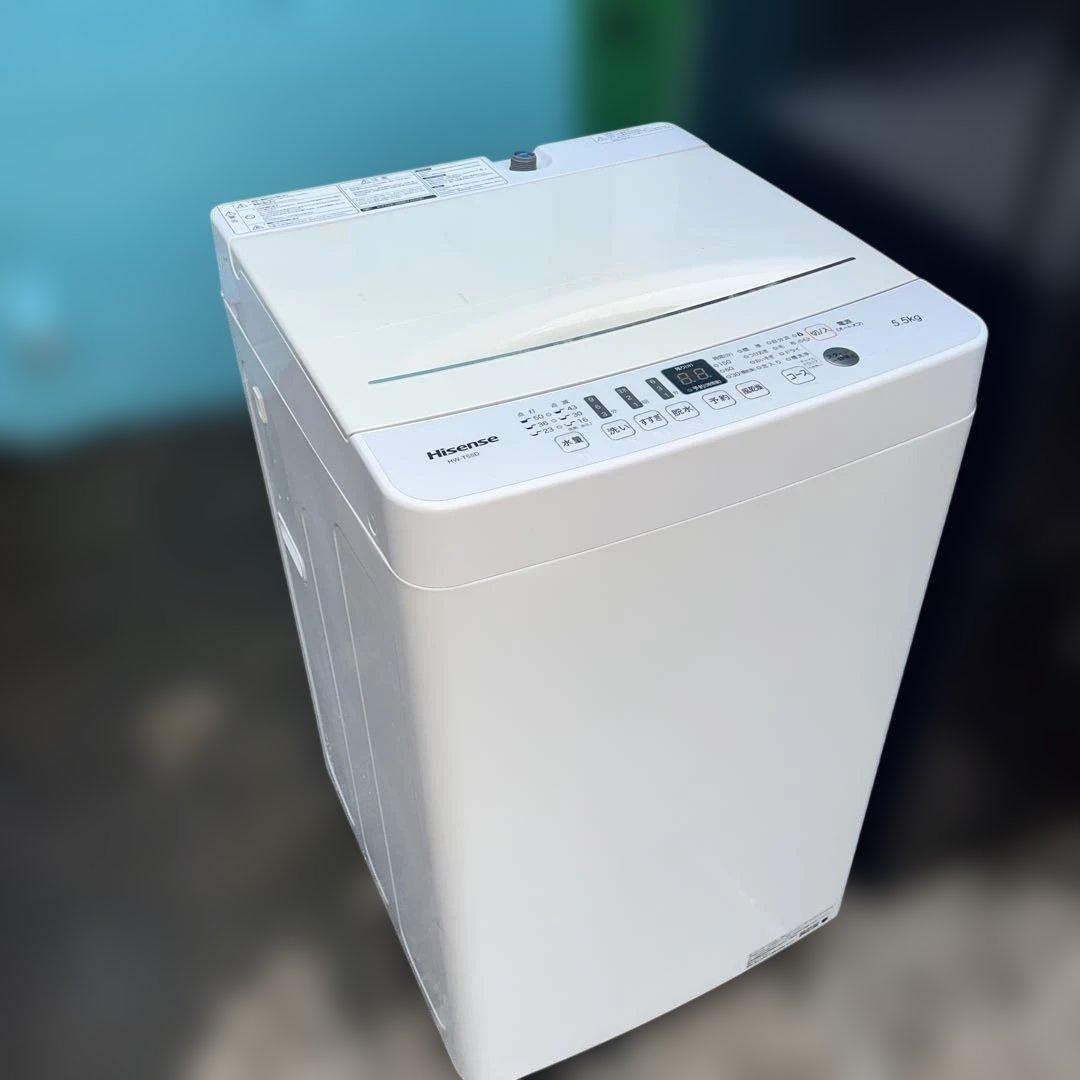 ⭐︎ハイセンス/新生活応援2点セット/冷蔵庫ガラスモデル/洗濯機5.5㌔