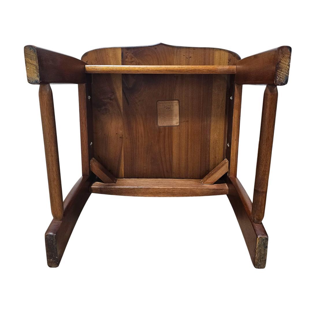 木製 ダイニングチェア 肘付き ハート背もたれ 板座 2脚セット ヴィンテージ